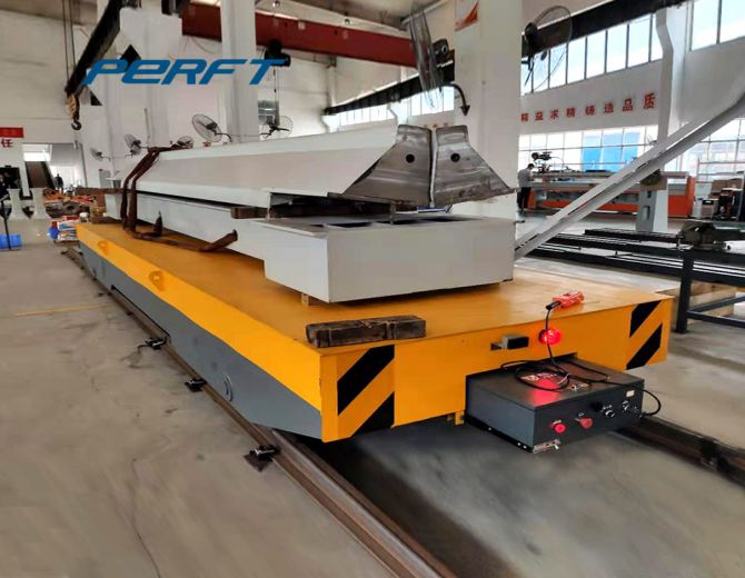 Battery-powered Transfer Cart for Industrial Rail-based Eco-friendly Material Transportation