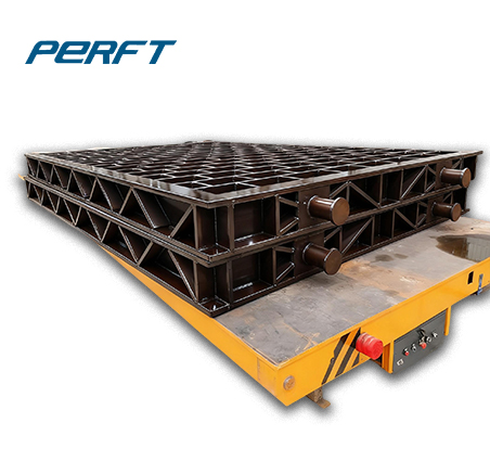 Rail flatcar with heavy-duty structural platform - industrial material handling equipment
