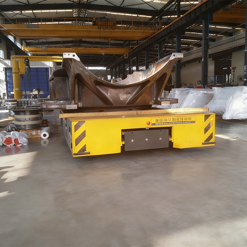 Steerable Electric Trackless Transfer Cart for Industrial Material Handling