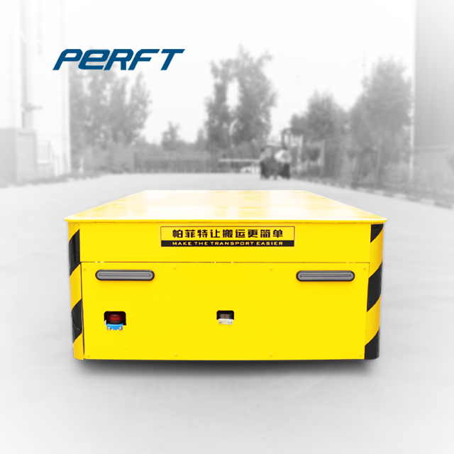 Trackless transfer cart with safety indicators - industrial material handling equipment