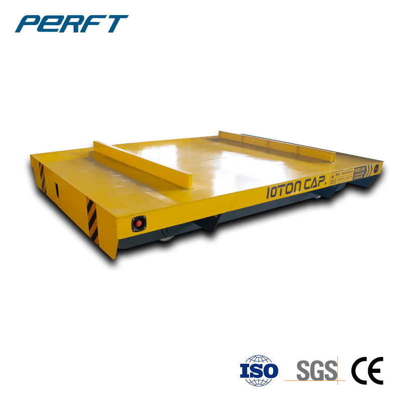 10-Ton Track-Mounted Flat Cart with Load Limit Bars