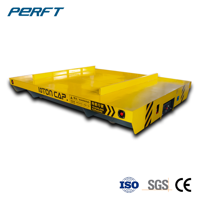 10-Ton Track-Mounted Flat Cart with Load Limit Bars