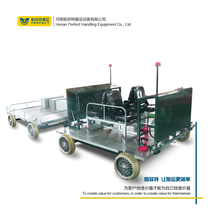Track Inspection Vehicle with Towed Trailer for Industrial Rail Maintenance