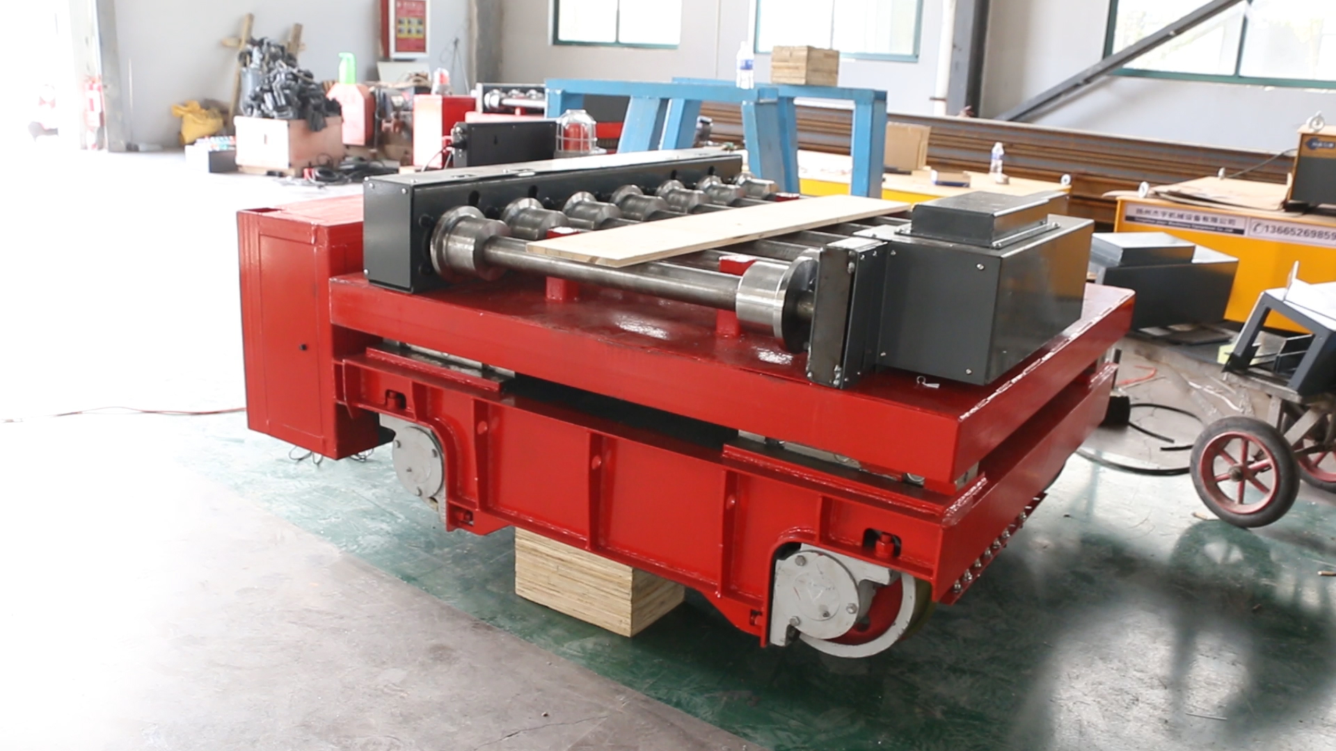 10 tons Roller Bed Rail Transfer Cart