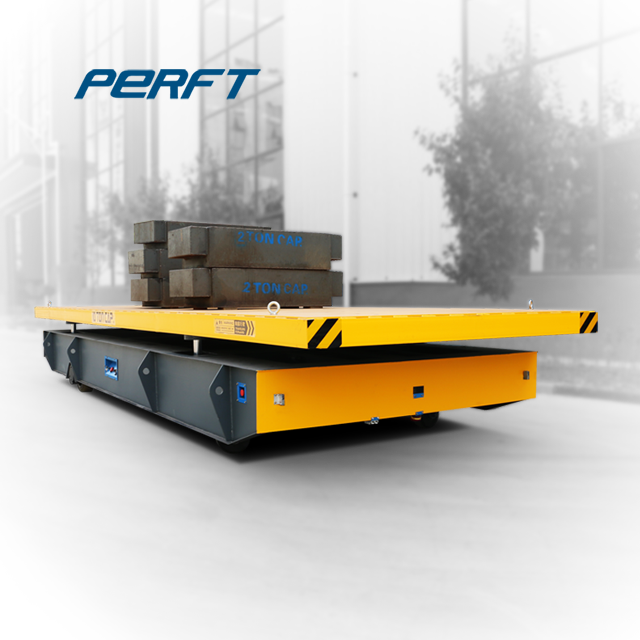 Large Capacity Factory Hydraulic Lift Rail Transfer Carts