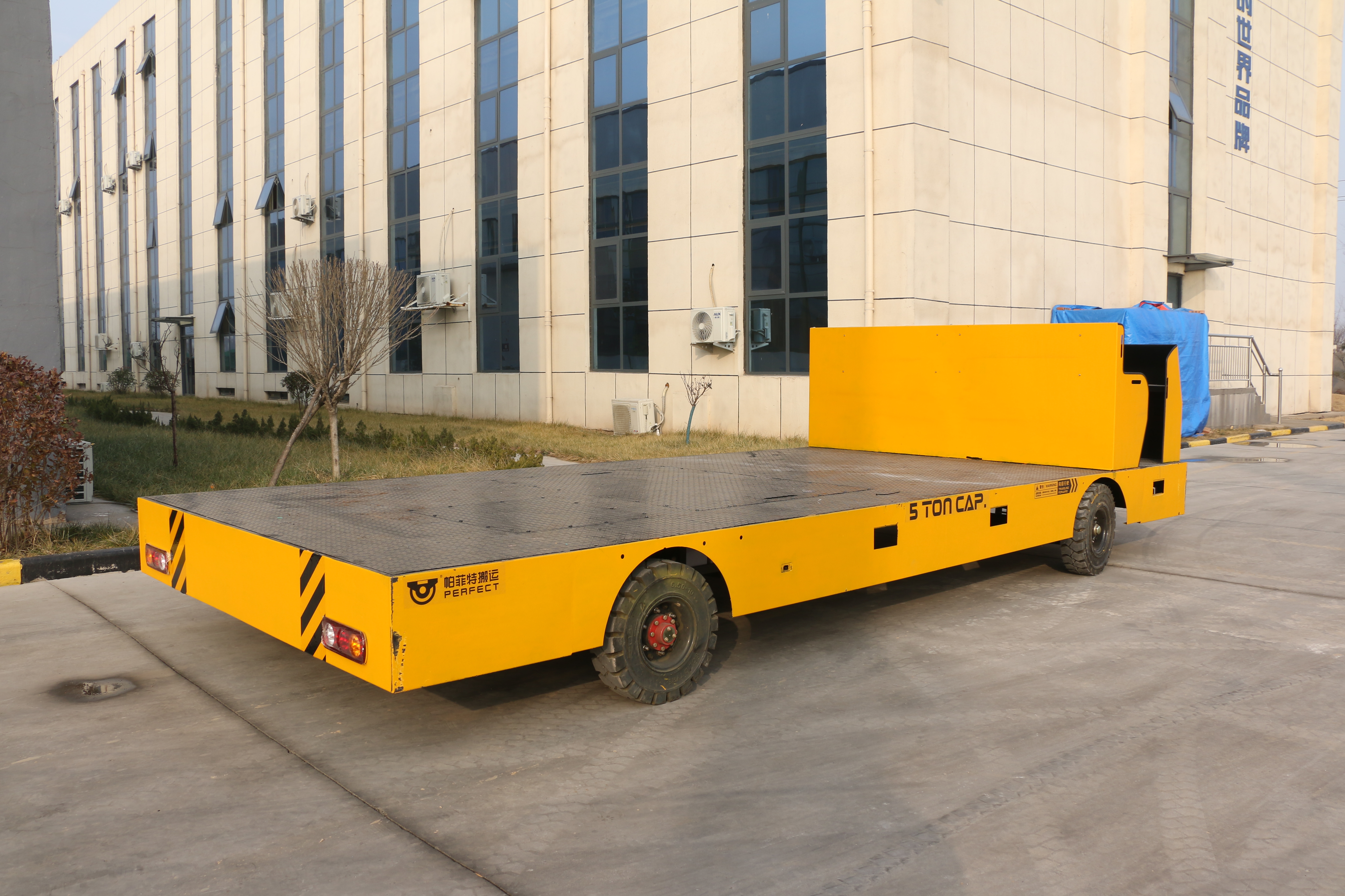 Steering Wheel Controlled Material Transfer Cart for Factory and Workshop Handling